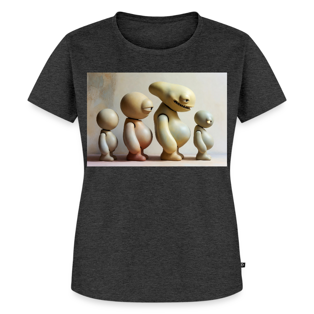 So wachsen wir also | Frauen Premium T-Shirt - Anthrazit meliert