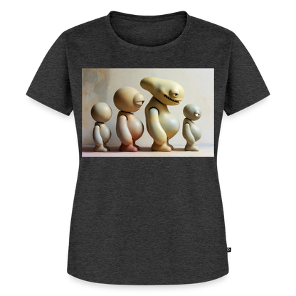 So wachsen wir also | Frauen Premium T-Shirt - Anthrazit meliert