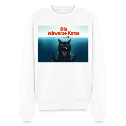 Die schwarze Katze - Krümel taucht auf |  Männer Premium Pullover - Weiß