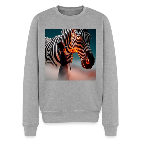 Blumen für ein Zebra |  Männer Premium Pullover - Grau meliert