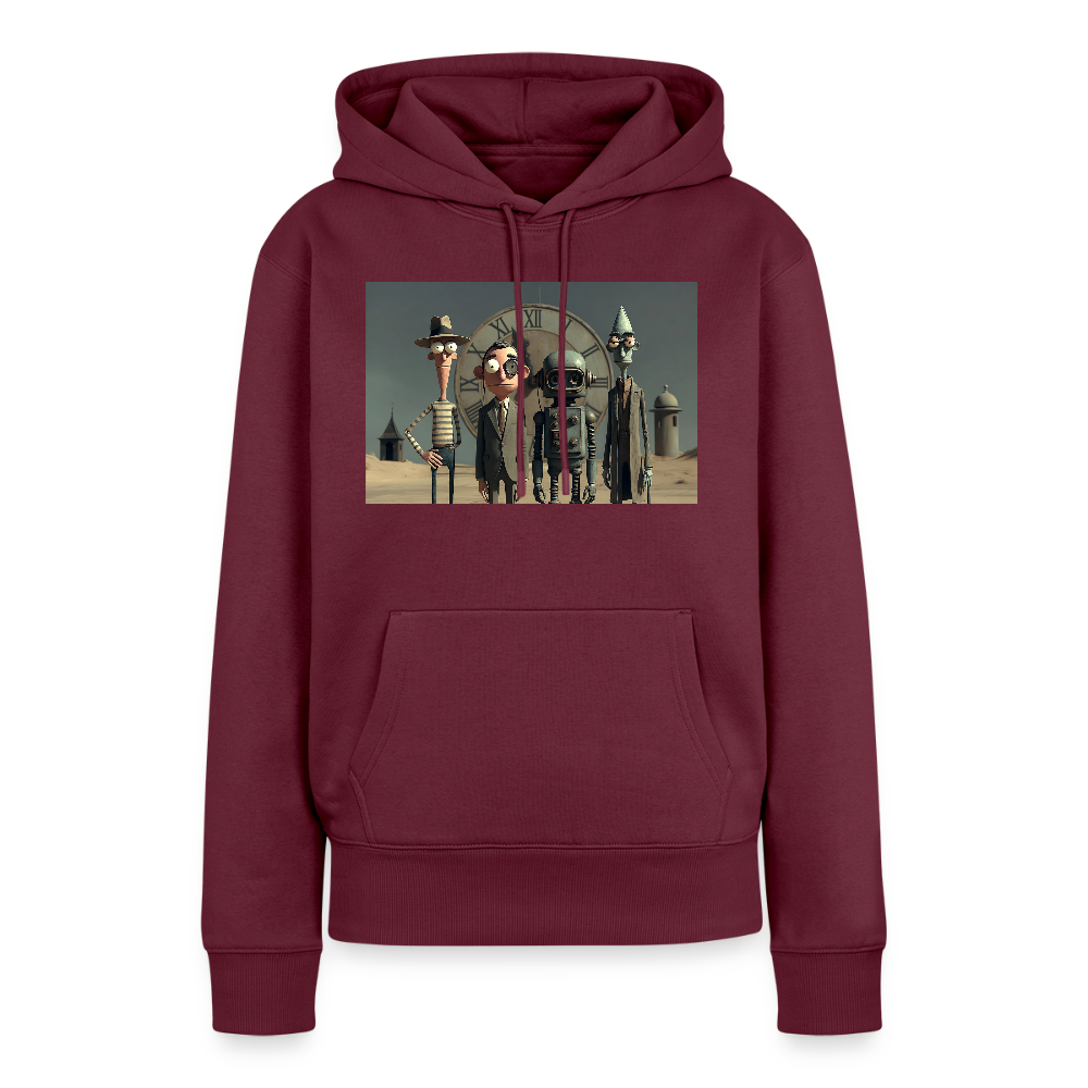 Pünktlich zu spät – Die seltsame Gesellschaft | Frauen Premium Hoodie - Burgunderrot