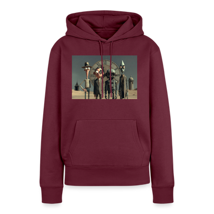 Pünktlich zu spät – Die seltsame Gesellschaft | Frauen Premium Hoodie - Burgunderrot