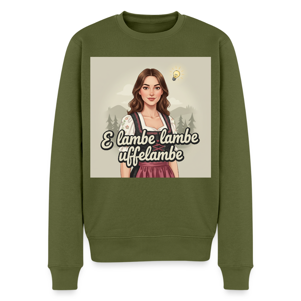 E Lambe, lambe, uffelambe – Alemannischer Geistesblitz |  Männer Premium Pullover - Khaki
