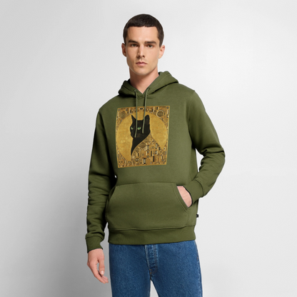 Adele… aber sie schnurrt – Goldene Katze à la Klimt | Männer Premium Hoodie - Khaki
