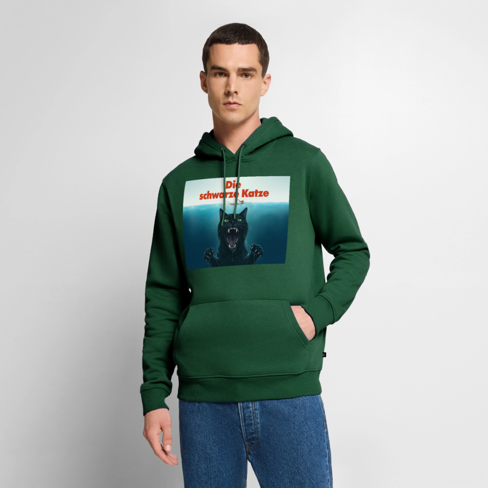 Die schwarze Katze - Krümel taucht auf | Männer Premium Hoodie - Flaschengrün