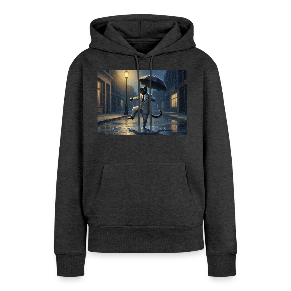 Krümel tanzt im Regen | Frauen Premium Hoodie - Anthrazit meliert