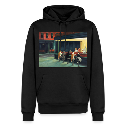 Wenn Hopper Katzen gemalt hätte | Männer Premium Hoodie - Schwarz