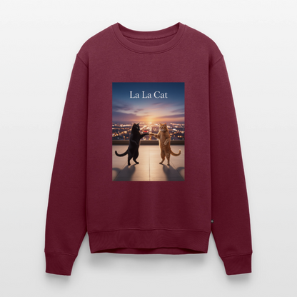 La La Cat – Tanz über den Dächern |  Männer Premium Pullover - Burgunderrot