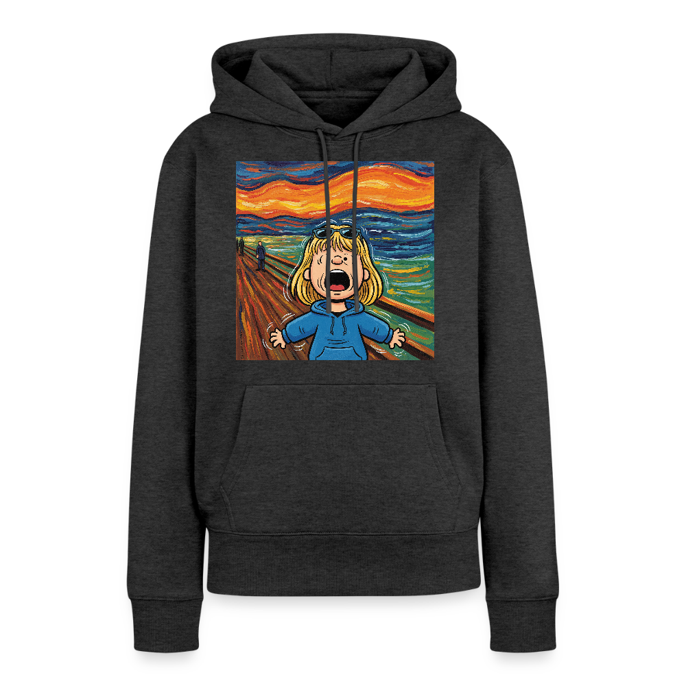 Der Schrei… manchmal bist du es selbst | Frauen Premium Hoodie - Anthrazit meliert