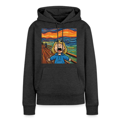 Der Schrei… manchmal bist du es selbst | Frauen Premium Hoodie - Anthrazit meliert