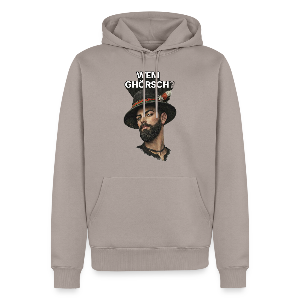 Wem ghörsch? – Alemannische Klärung | Männer Premium Hoodie - Taupe
