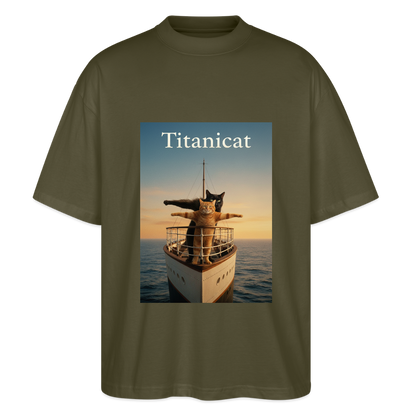 Titanicat – Ich bin der König der Kratzbäume | Stanley/Stella Oversized Unisex Bio T-Shirt Blaster - Khaki