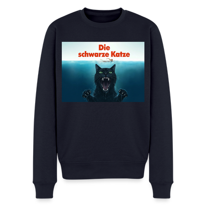 Die schwarze Katze - Krümel taucht auf |  Männer Premium Pullover - Navy