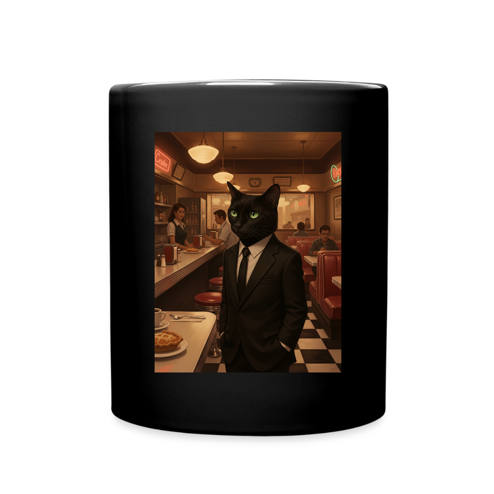 Krümel – Royale mit Pfote | Tasse einfarbig - Schwarz