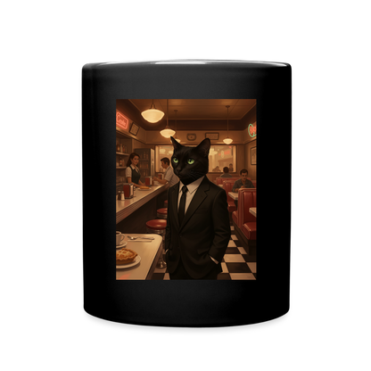 Krümel – Royale mit Pfote | Tasse einfarbig - Schwarz
