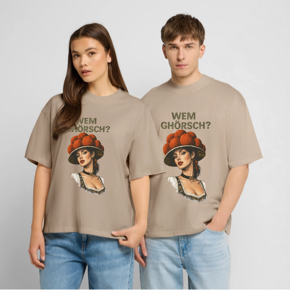 Wem ghörsch? – Schwarzwald Edition | Stanley/Stella Oversized Unisex Bio T-Shirt Blaster - Steingrau