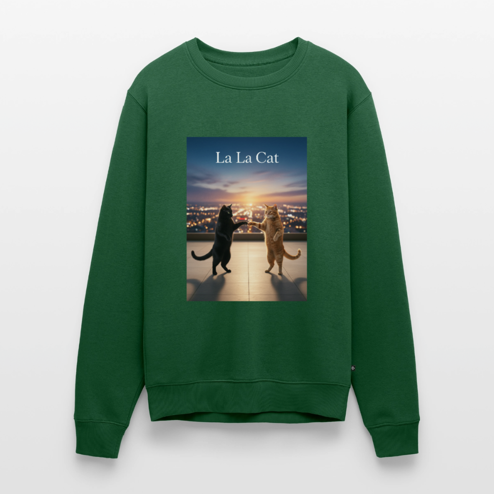 La La Cat – Tanz über den Dächern |  Männer Premium Pullover - Flaschengrün