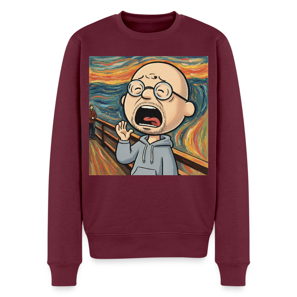 Der Schrei… aber heute bin ich dran |  Männer Premium Pullover - Burgunderrot