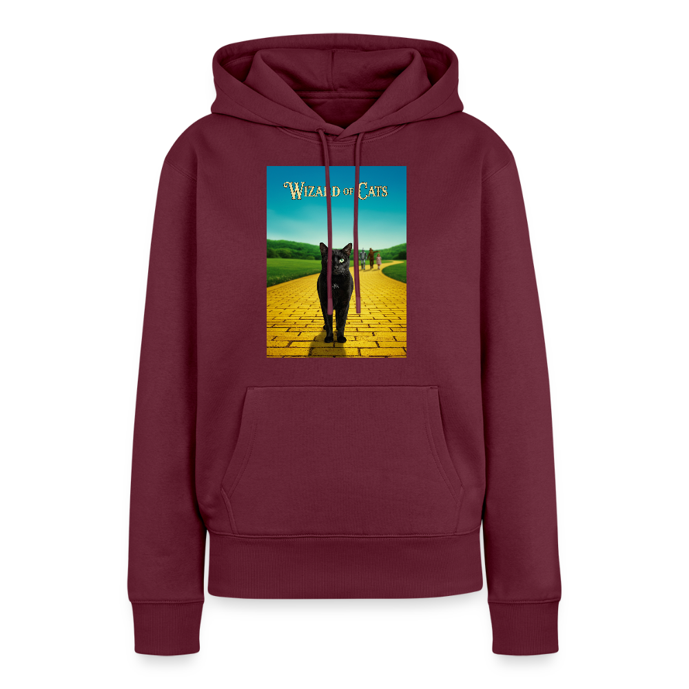 Wizard of Cats – Der gelbe Weg gehört Krümel | Frauen Premium Hoodie - Burgunderrot
