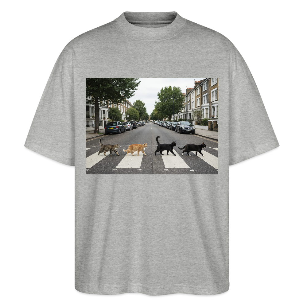 The Purrfect Crossing – Wir waren vor der Band da | Stanley/Stella Oversized Unisex Bio T-Shirt Blaster - Grau meliert
