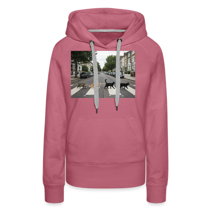 The Purrfect Crossing – Wir waren vor der Band da | Frauen Premium Hoodie - Malve