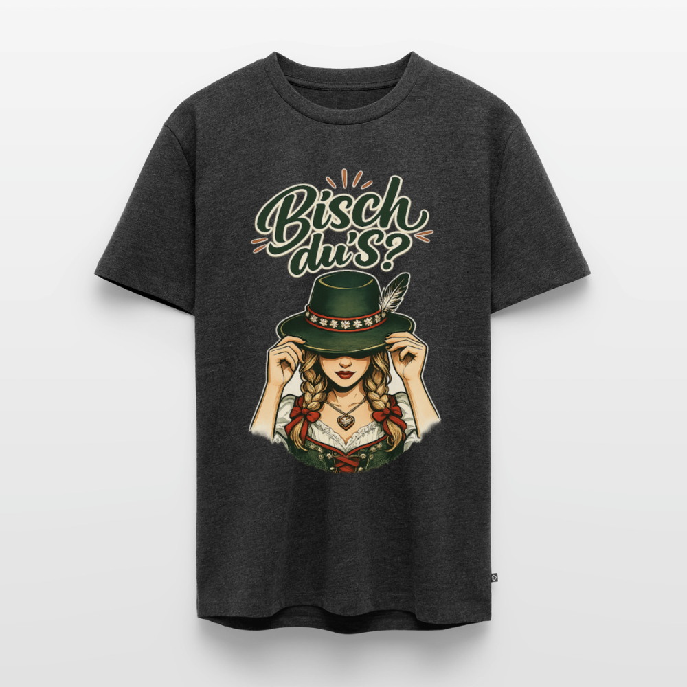 Bisch du’s? – Der Blick sagt alles | Männer Premium T-Shirt - Anthrazit meliert