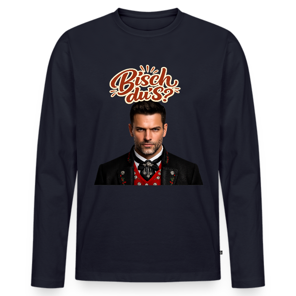 Bisch du’s? – Schwarzwaldkerl | Männer Premium Bio Langarmshirt - Navy