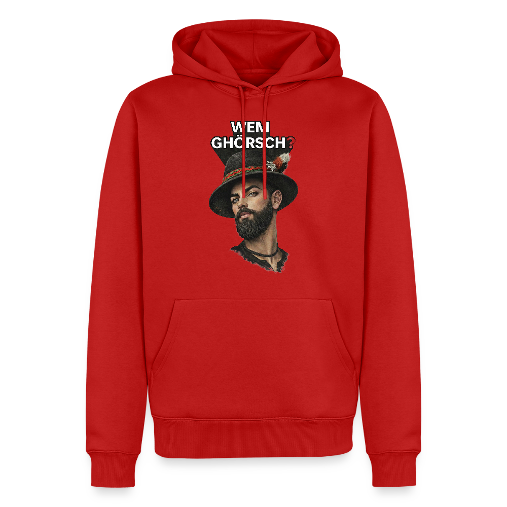Wem ghörsch? – Alemannische Klärung | Männer Premium Hoodie - Rot