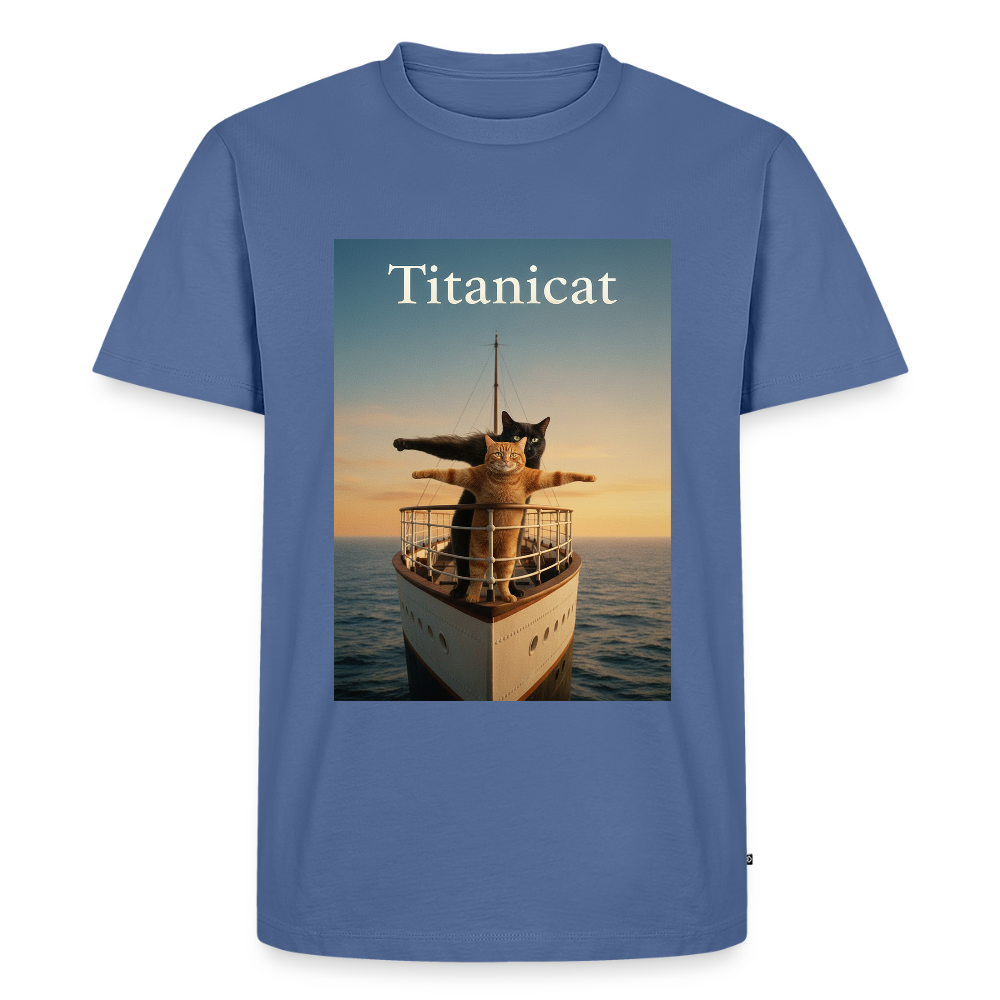 Titanicat – Ich bin der König der Kratzbäume | Männer Premium T-Shirt - Taubenblau