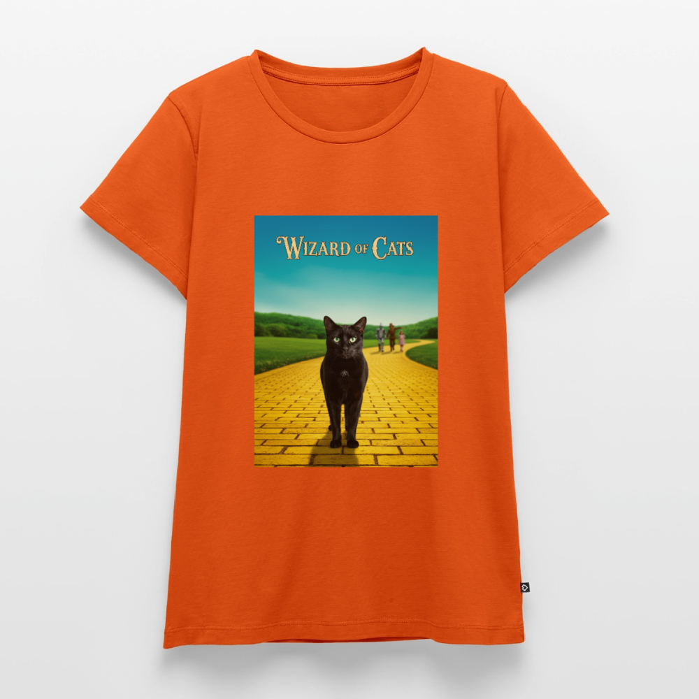 Wizard of Cats – Der gelbe Weg gehört Krümel | Frauen Premium T-Shirt - Orange 