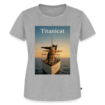Titanicat – Ich bin der König der Kratzbäume | Frauen Premium T-Shirt - Grau meliert