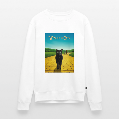 Wizard of Cats – Der gelbe Weg gehört Krümel |  Männer Premium Pullover - Weiß