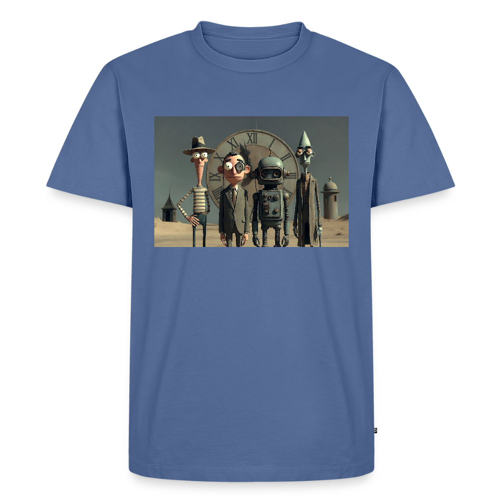 Pünktlich zu spät – Die seltsame Gesellschaft | Männer Premium T-Shirt - Taubenblau