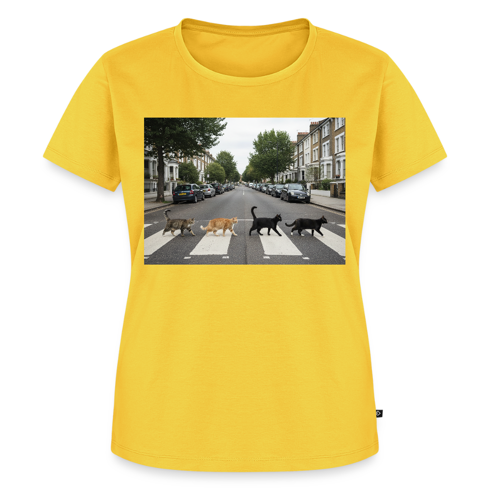 The Purrfect Crossing – Wir waren vor der Band da | Frauen Premium T-Shirt - Gelb