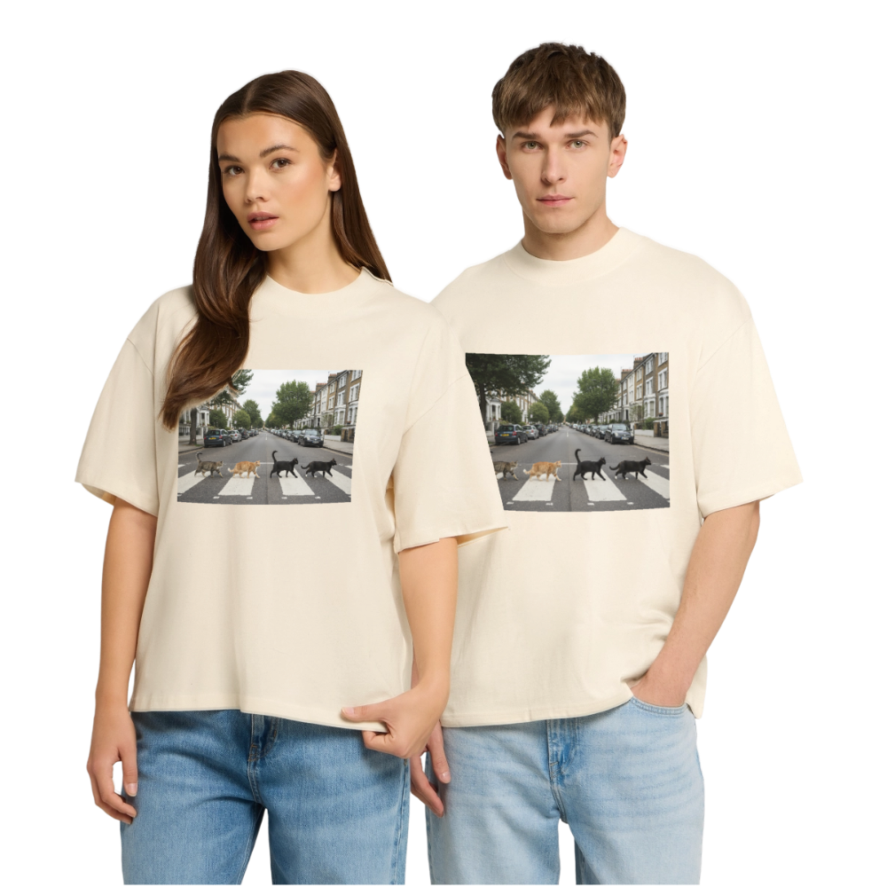 The Purrfect Crossing – Wir waren vor der Band da | Stanley/Stella Oversized Unisex Bio T-Shirt Blaster - Natur