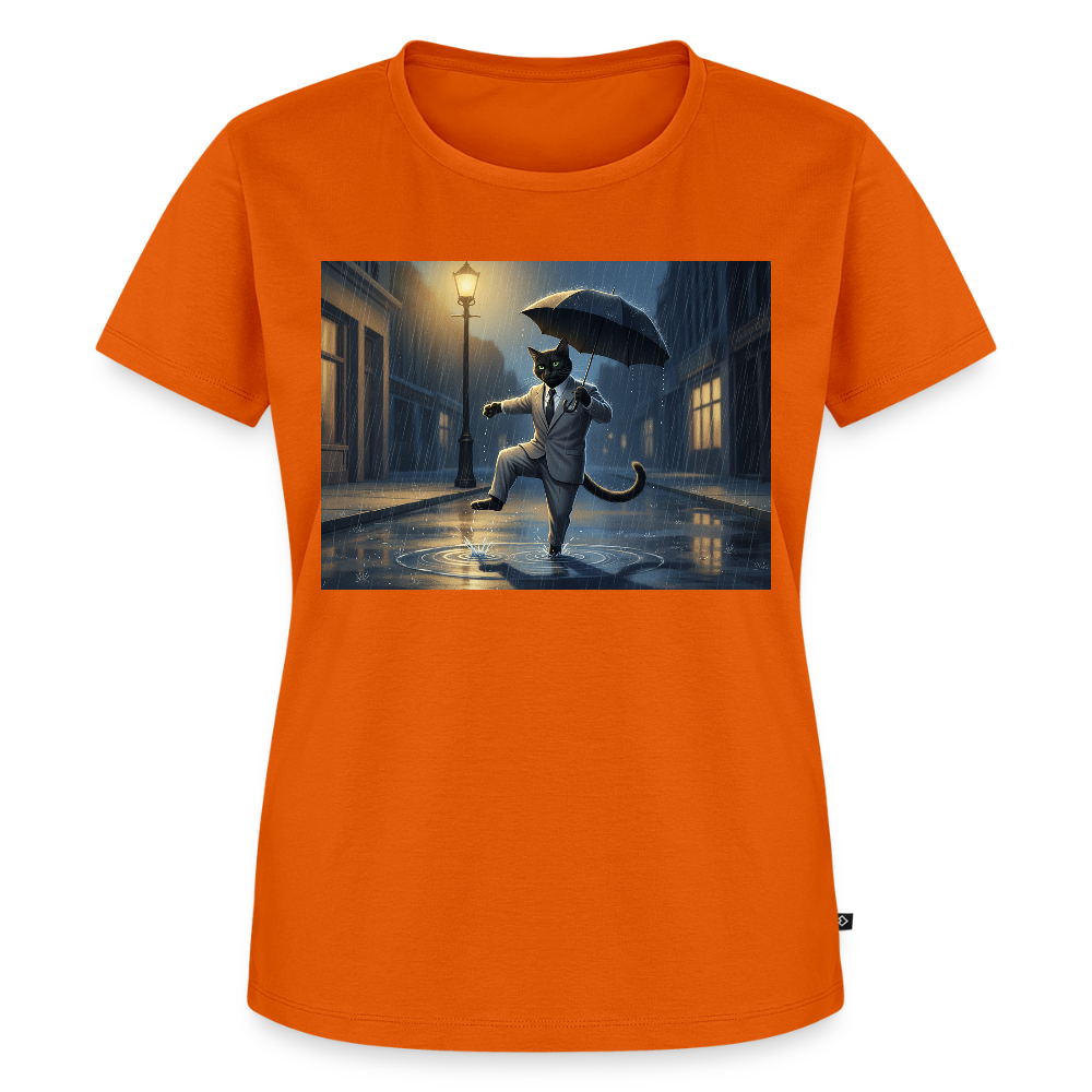 Krümel tanzt im Regen | Frauen Premium T-Shirt - Orange 