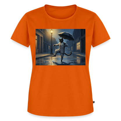 Krümel tanzt im Regen | Frauen Premium T-Shirt - Orange 