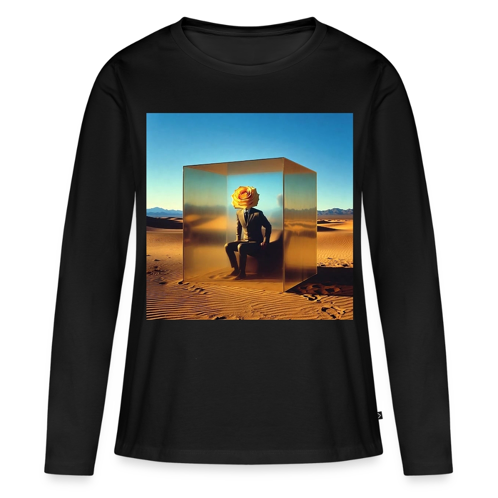 Gefühle unter Glas | Frauen Premium Bio Langarmshirt - Schwarz