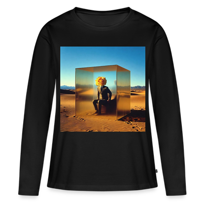 Gefühle unter Glas | Frauen Premium Bio Langarmshirt - Schwarz