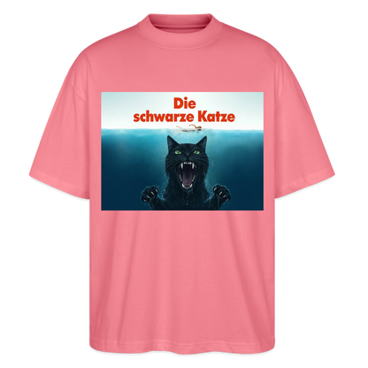 Die schwarze Katze – Krümel taucht auf  | Stanley/Stella Oversized Unisex Bio T-Shirt Blaster - Pink 