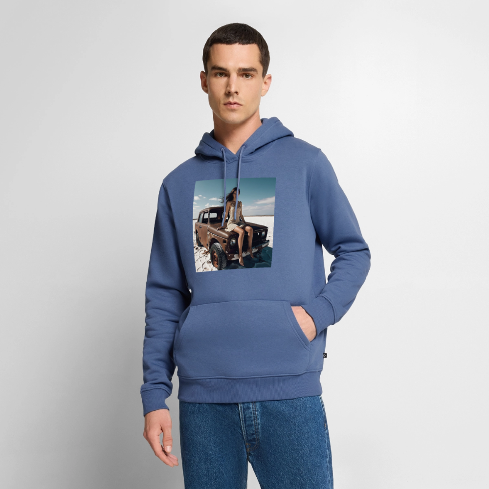 Warten auf irgendwas | Männer Premium Hoodie - Taubenblau