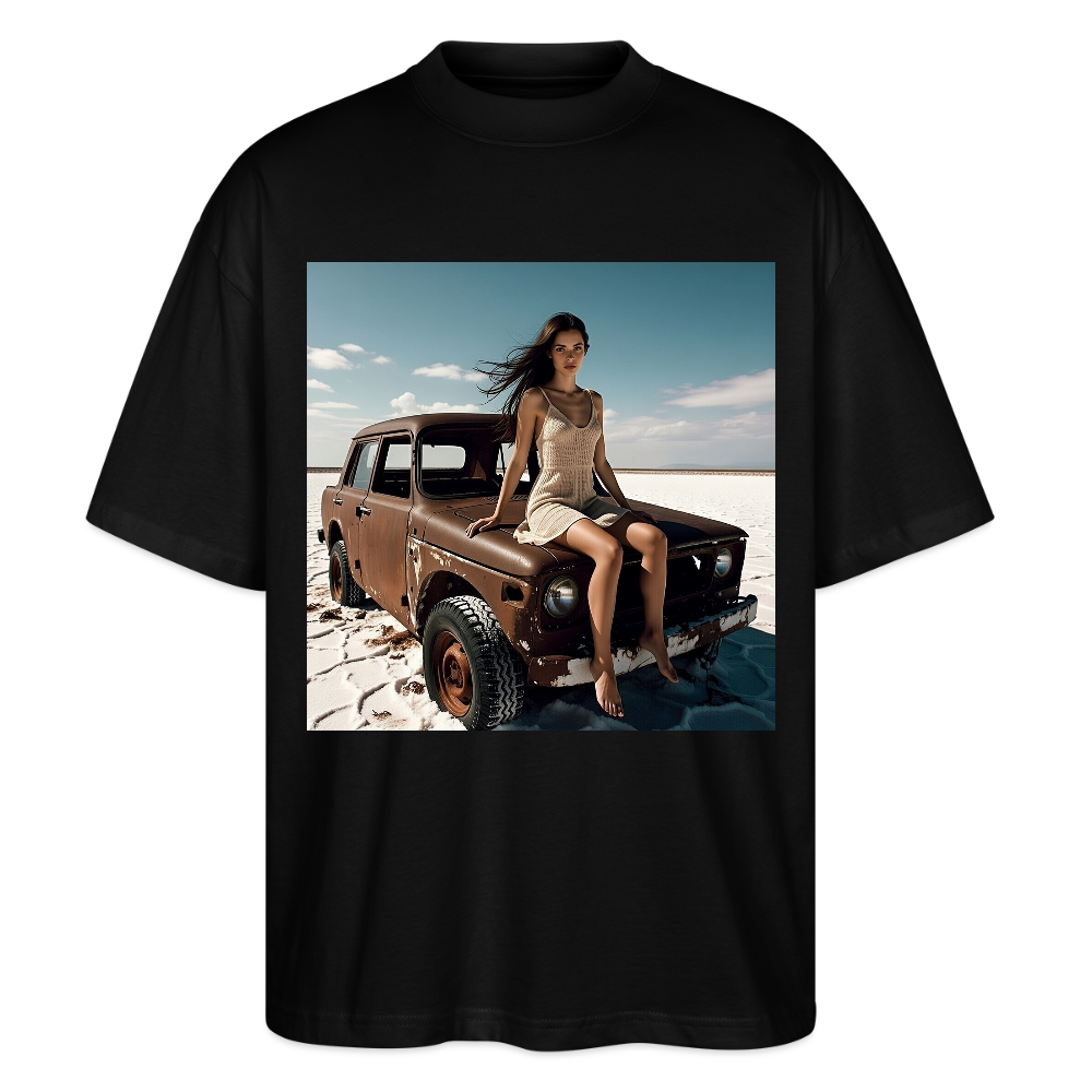 Warten auf irgendwas | Stanley/Stella Oversized Unisex Bio T-Shirt Blaster - Schwarz