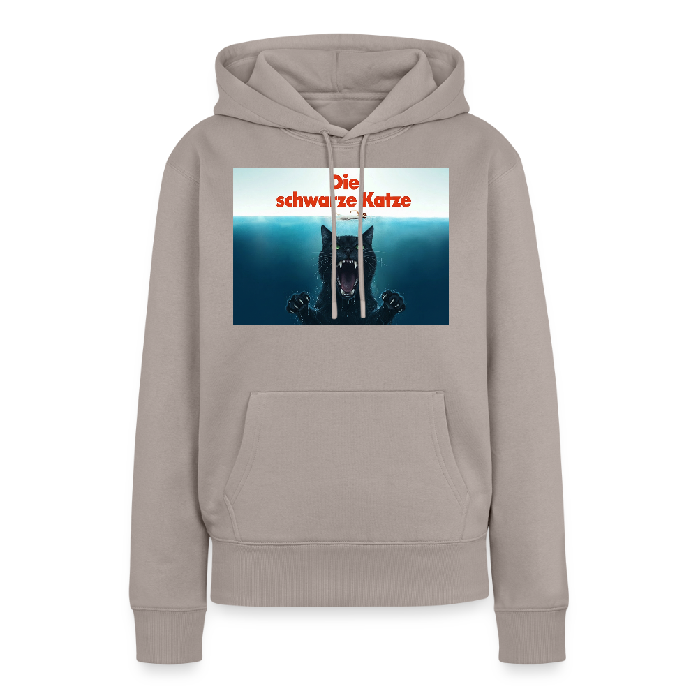 Die schwarze Katze – Krümel taucht auf | Frauen Premium Hoodie - Taupe