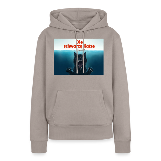 Die schwarze Katze – Krümel taucht auf | Frauen Premium Hoodie - Taupe