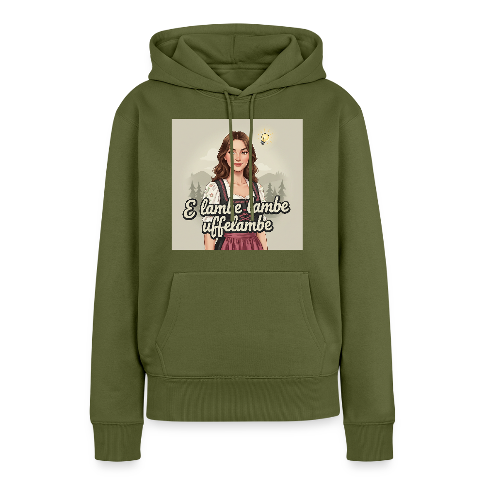 E Lambe, lambe, uffelambe – Alemannischer Geistesblitz | Frauen Premium Hoodie - Khaki