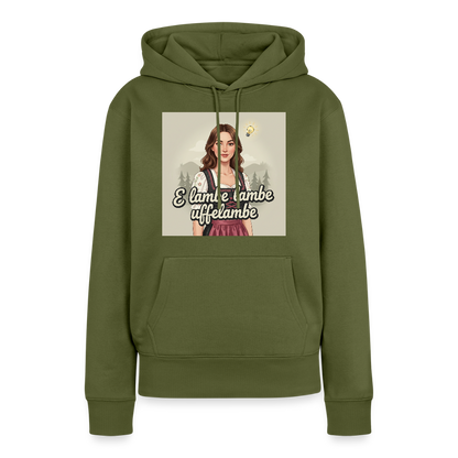 E Lambe, lambe, uffelambe – Alemannischer Geistesblitz | Frauen Premium Hoodie - Khaki