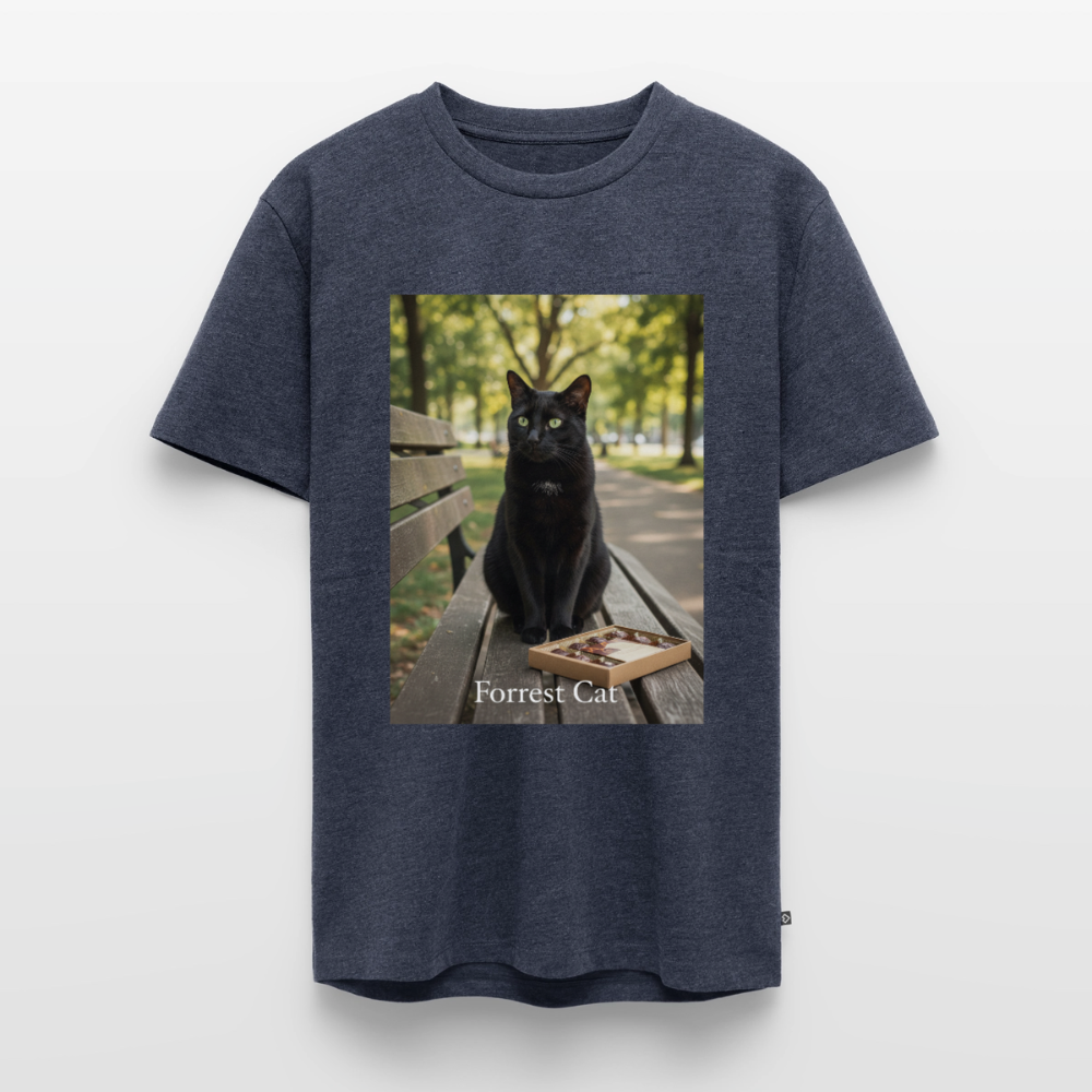 Forrest Cat – Krümel wartet | Männer Premium T-Shirt - Jeansblau 