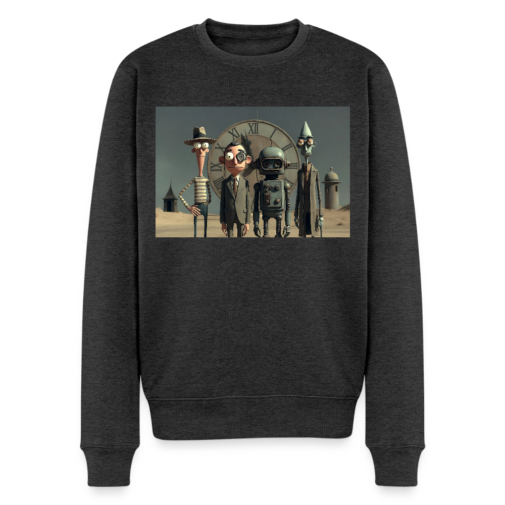 Pünktlich zu spät – Die seltsame Gesellschaft |  Männer Premium Pullover - Anthrazit meliert