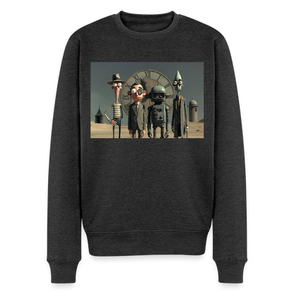 Pünktlich zu spät – Die seltsame Gesellschaft |  Männer Premium Pullover - Anthrazit meliert