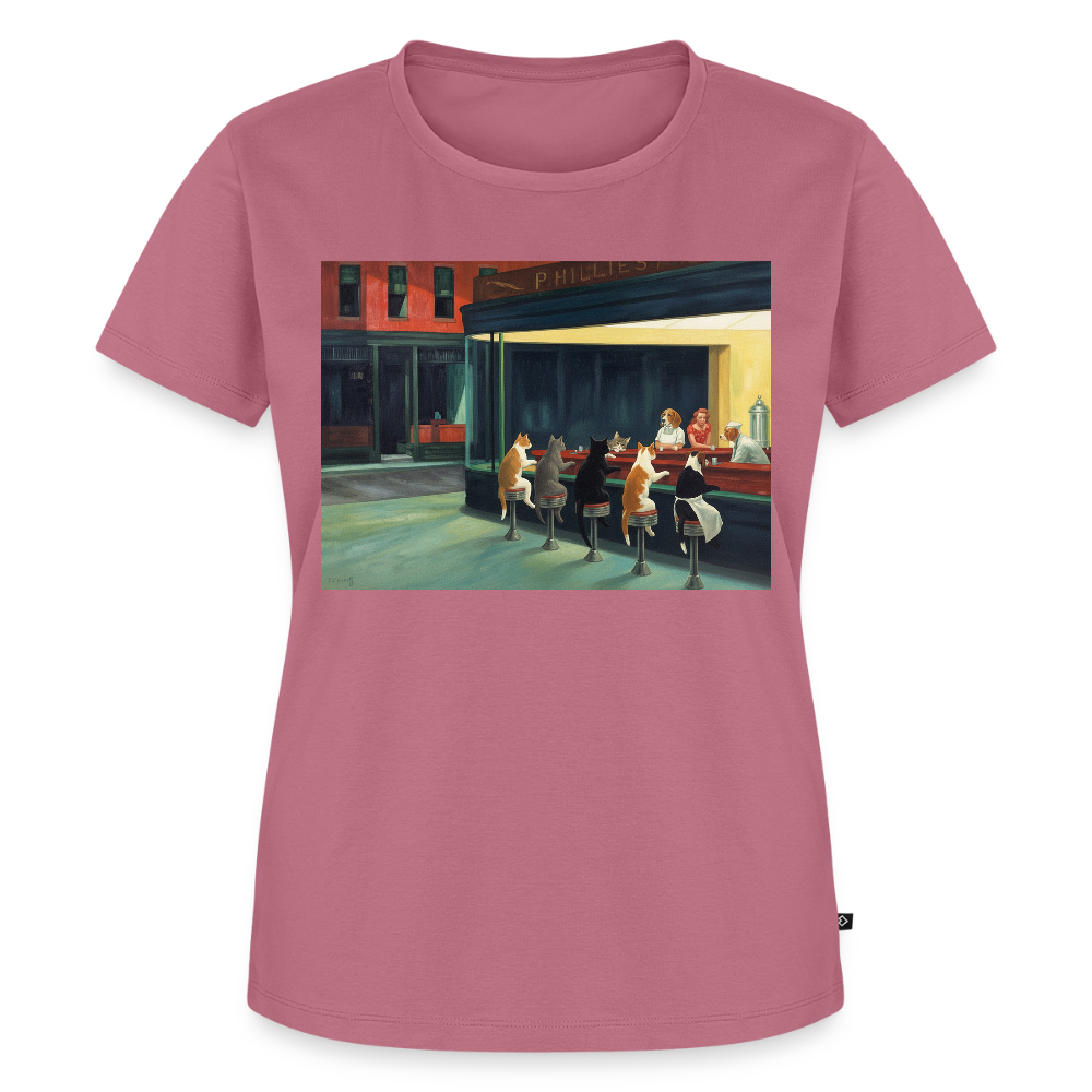 Wenn Hopper Katzen gemalt hätte | Frauen Premium T-Shirt - Mauve